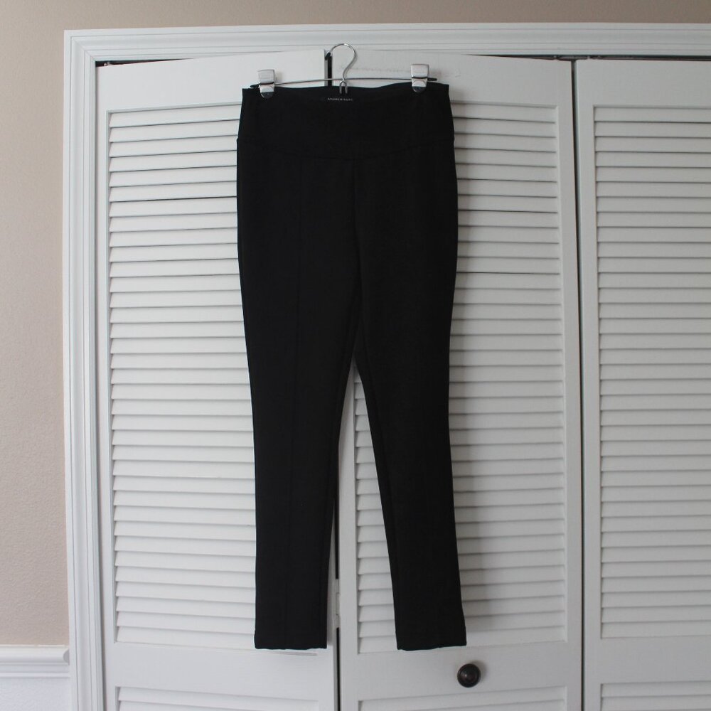 Andrew Marc Black Suede Slim Pants